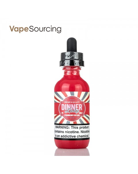 Dinner Lady Strawberry Custard E-juice 60ml(U.S.A. Warehouse)