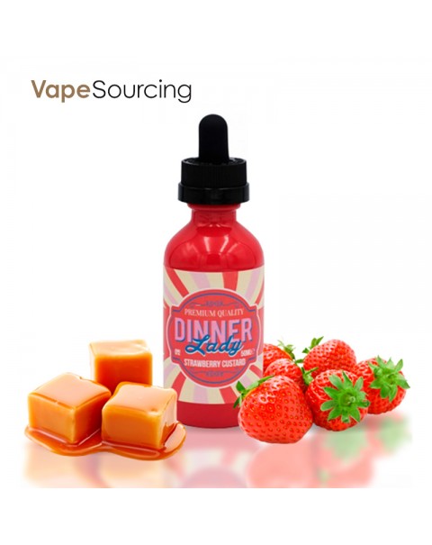 Dinner Lady Strawberry Custard E-juice 60ml(U.S.A. Warehouse)